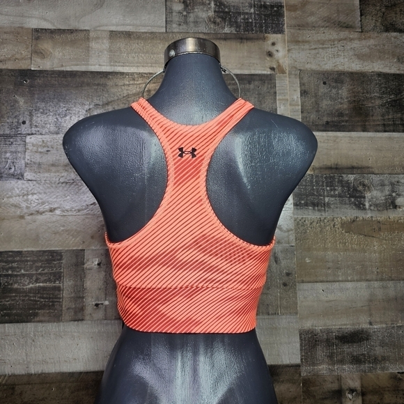 New Under Armour Project Rock HeatGeat Sports Bra Tangerine - XSmall - Picture 7 of 10